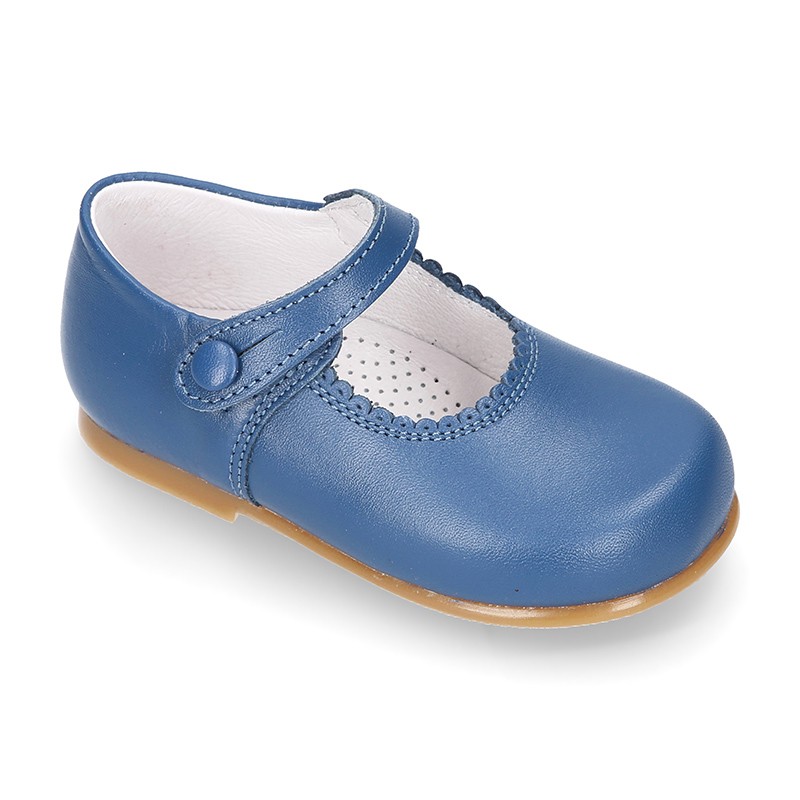 Classic Girl Nappa Leather MERCEDITAS or little Mary Jane shoes with ...