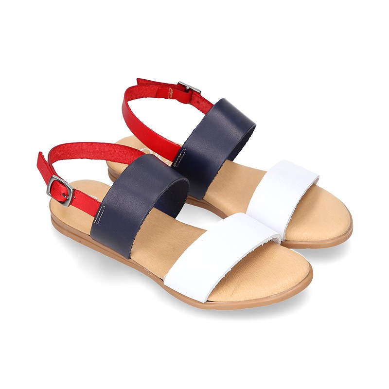 Tri color online sandals