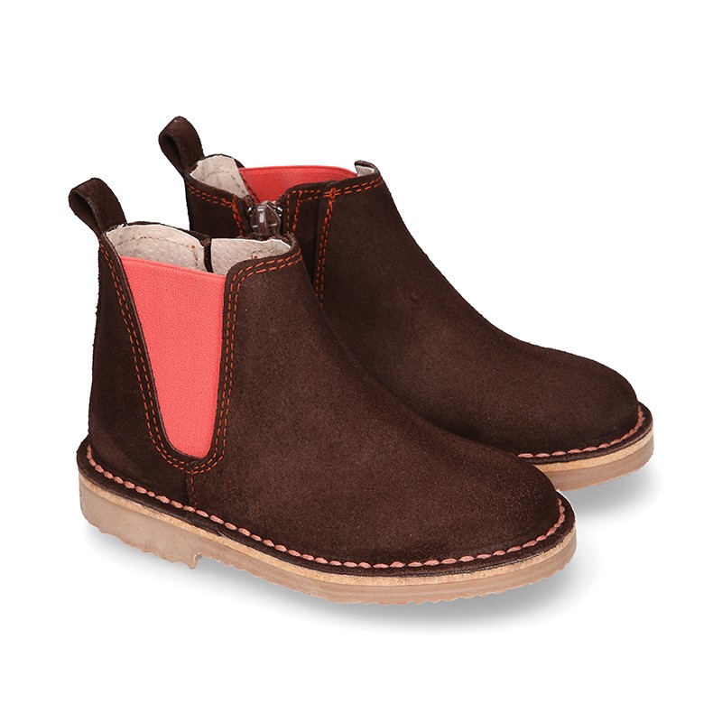 Ankle boots hotsell with elastic sides