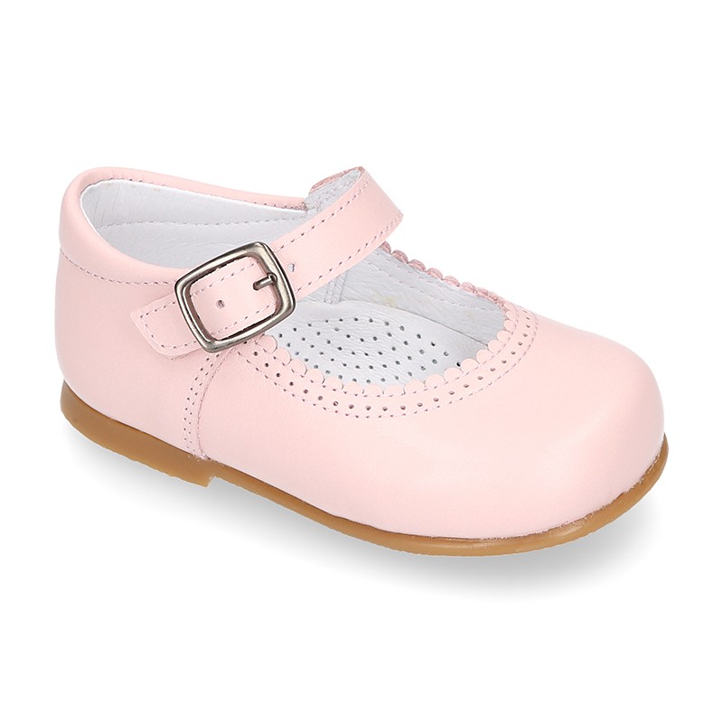 Halter little Mary Jane shoes with buckle fastening in nappa leather ...
