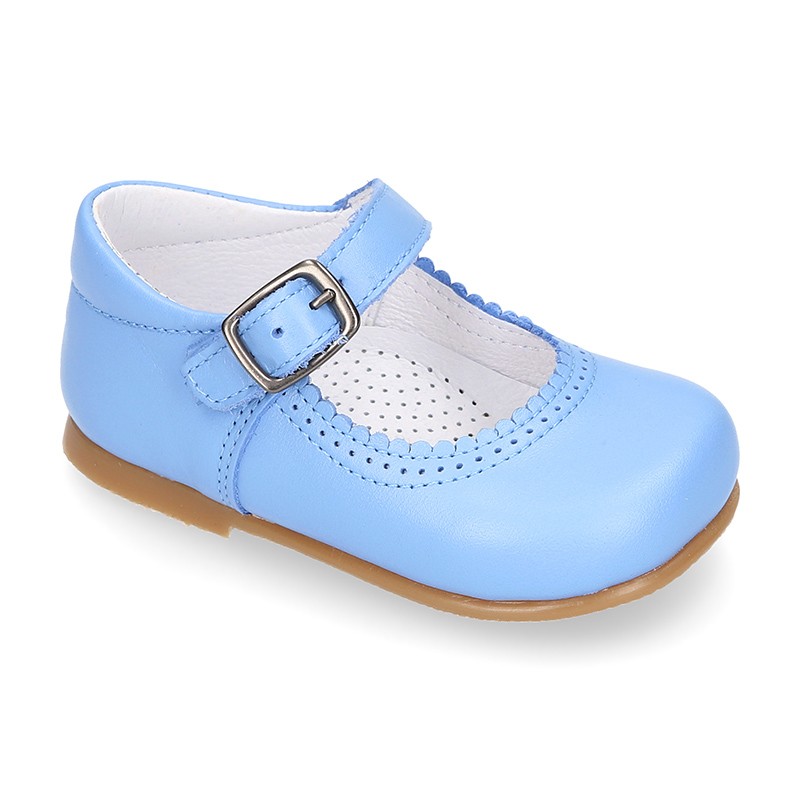 Halter little Mary Jane shoes with buckle fastening in nappa leather ...