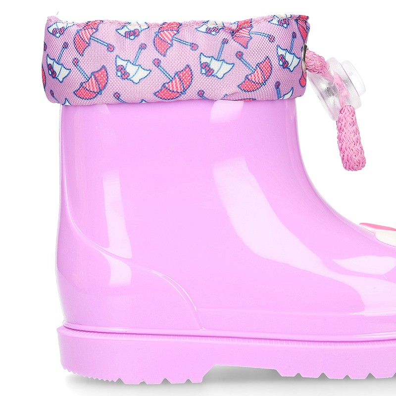 Manga fort identificatie Little HELLO KITTY Rain boots with adjustable neck for little kids.