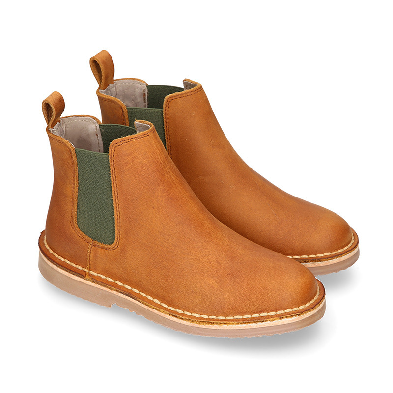 Botin outlet cuero niño