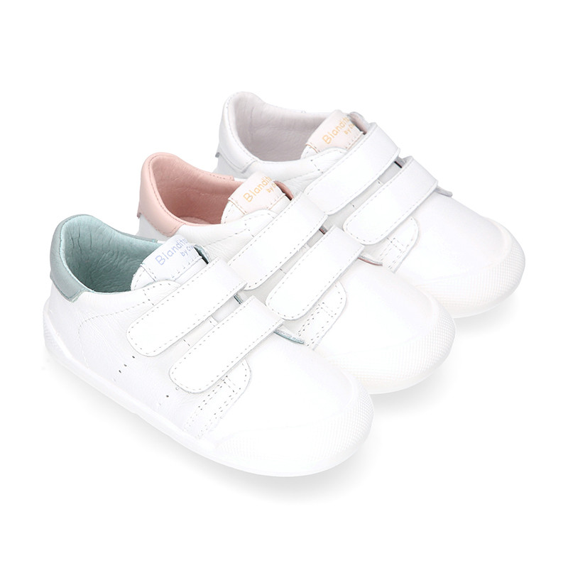 Okaa Flex Kids Sneaker shoes in Nappa leather in sweet colors