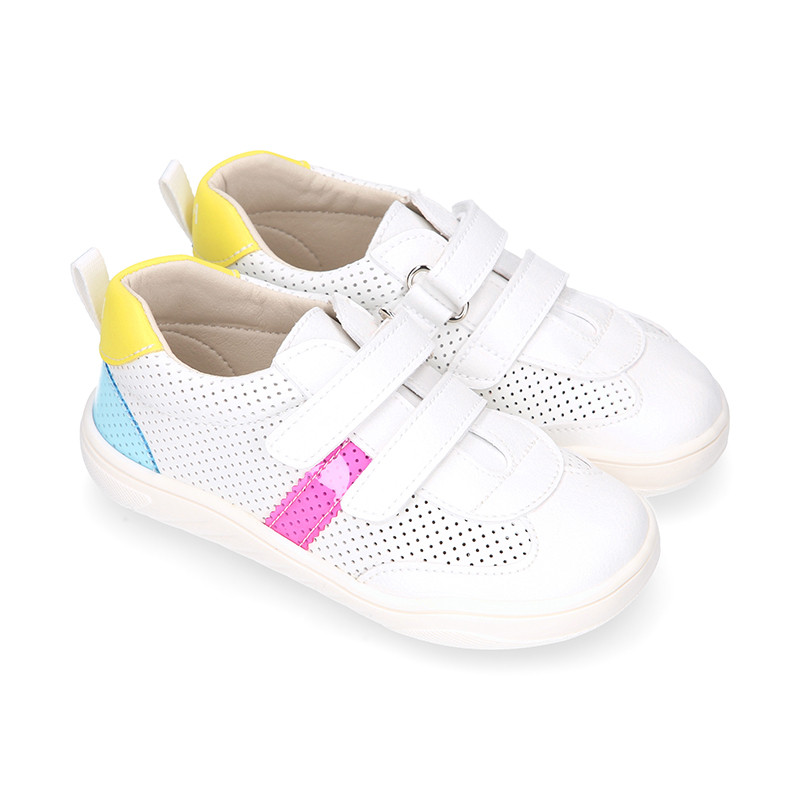 Okaa Flex respectful Kids Sneaker shoes in seasonal colors. PF053