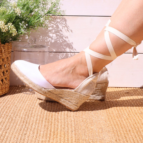 Canvas espadrille wedges best sale