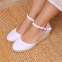 Classic COTTON CANVAS 3 CM wedge sandals espadrille shoes.