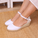 Classic COTTON CANVAS 3 CM wedge sandals espadrille shoes.