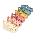 Classic Kids jelly shoes for Beach and Pool use in SOLID colors with hook and loop strap closure.