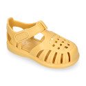 Classic Kids jelly shoes for Beach and Pool use in SOLID colors with hook and loop strap closure.