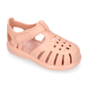 Classic Kids jelly shoes for Beach and Pool use in SOLID colors with hook and loop strap closure.