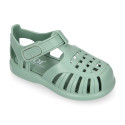 Classic Kids jelly shoes for Beach and Pool use in SOLID colors with hook and loop strap closure.