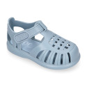 Classic Kids jelly shoes for Beach and Pool use in SOLID colors with hook and loop strap closure.