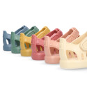 Classic Kids jelly shoes for Beach and Pool use in SOLID colors with hook and loop strap closure.