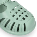 Classic Kids jelly shoes for Beach and Pool use in SOLID colors with hook and loop strap closure.