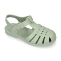 Classic Kids jelly shoes for Beach and Pool use in NEW SOLID colors with hook and loop strap closure.