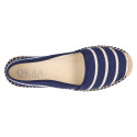 Stripes print Cotton canvas classic espadrilles shoes style.