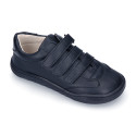 Okaa Flex respectful school Kids Oxford shoes in deep blue color.