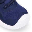 Deportiva niños BAREFOOT Baby free con cordones elásticos.