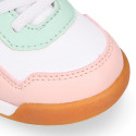 BAREFOOT TecnoBaby children's sports shoes with elastic laces.