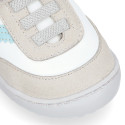 Kids BAREFOOT Sneaker shoes with elastic laces.