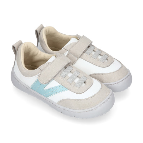 Kids BAREFOOT Sneaker shoes with elastic laces.