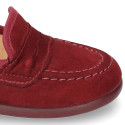 Serratex kids Moccasin shoes with detail mask design.