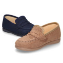 Serratex kids Moccasin shoes with detail mask design.