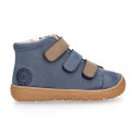 BAREFOOT Kids high Sneaker shoes lacesless and side zipper.